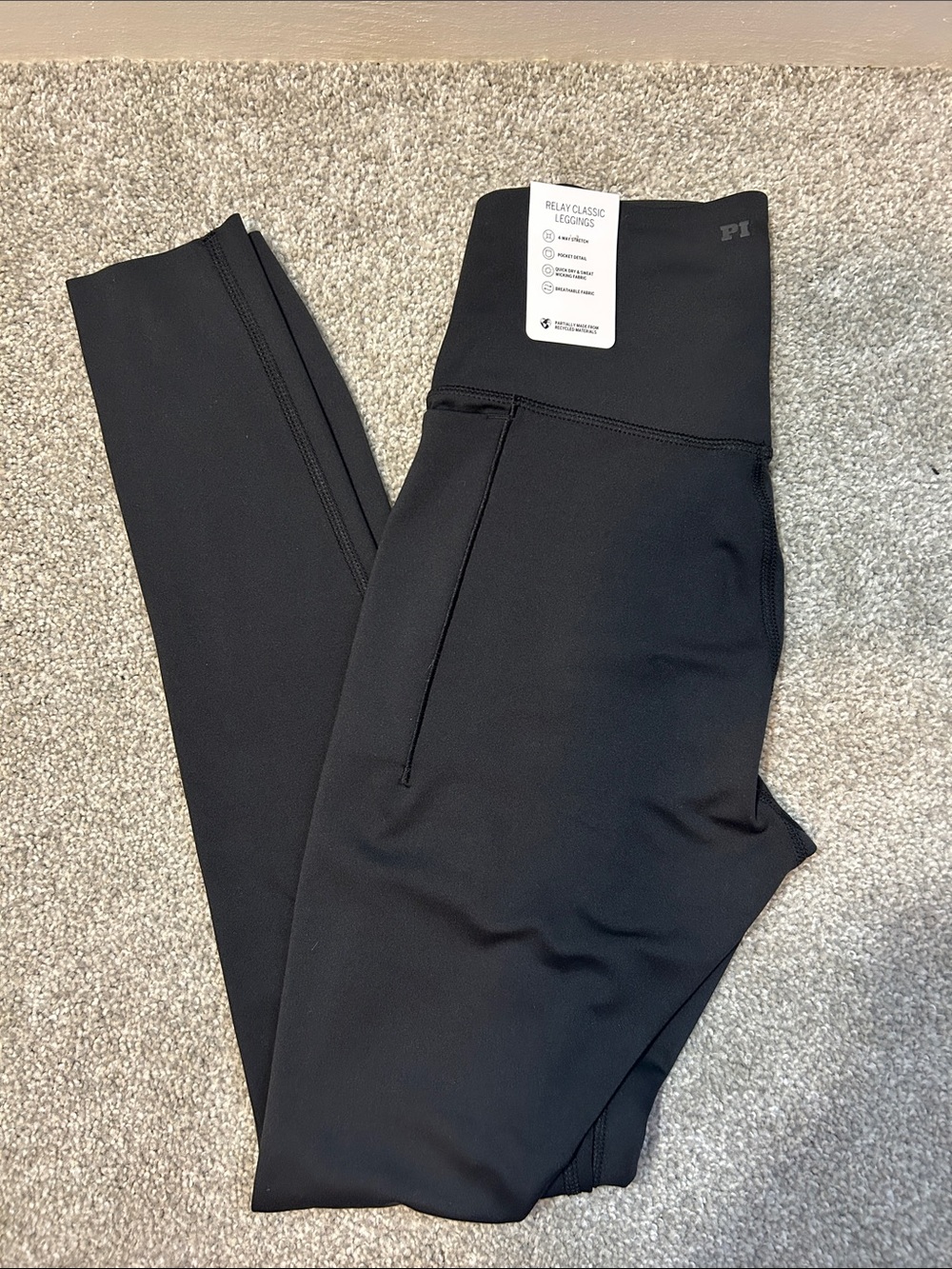 Victoria's Secret Black High-Waist Classic Relay Leggings with Pockets